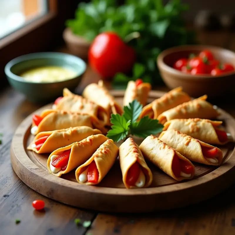 Empanadillas de Masa de Lentejas con Relleno de Pimientos Asados y Queso de Cabra: Receta Sin Harina y Alta en Hierro