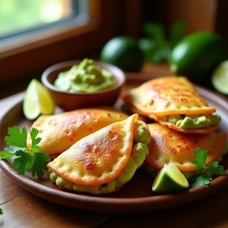 Empanadillas de Masarepa y Guacamole: Receta Colombiana en Airfryer Sin Lácteos