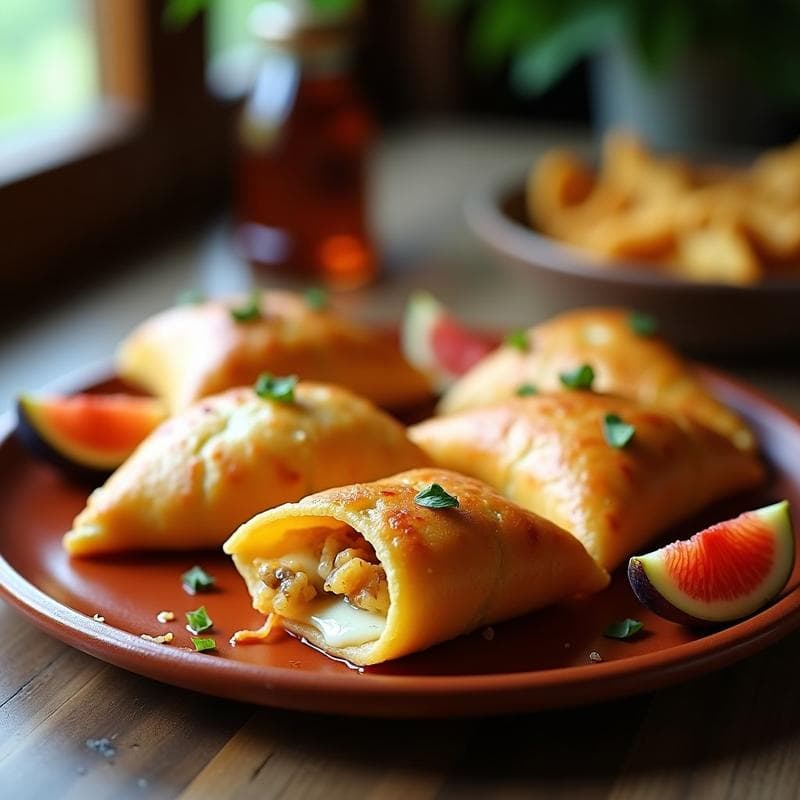 Empanadillas de Masarepa Rellena de Queso de Cabra y Higos: Receta Venezolana-Española en Airfryer