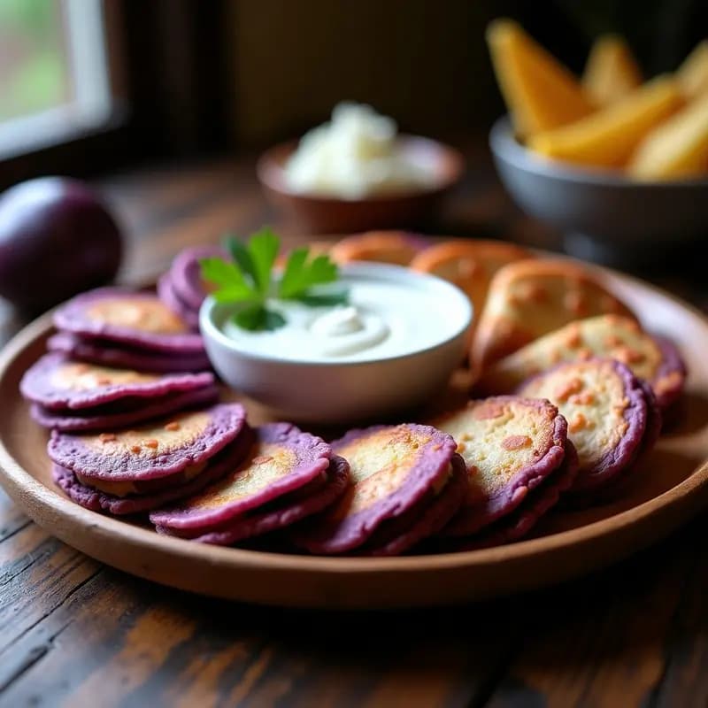Empanadillas de masa de maíz morado rellenas de picadillo de berenjena: Receta Vegana en Airfryer