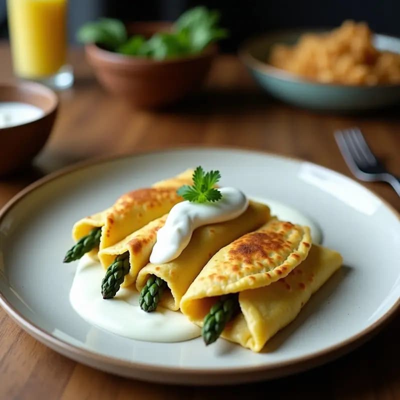 Empanadillas de Mijo y Espárragos con Salsa de Yogur de Coco: Receta Vegana Sin Gluten