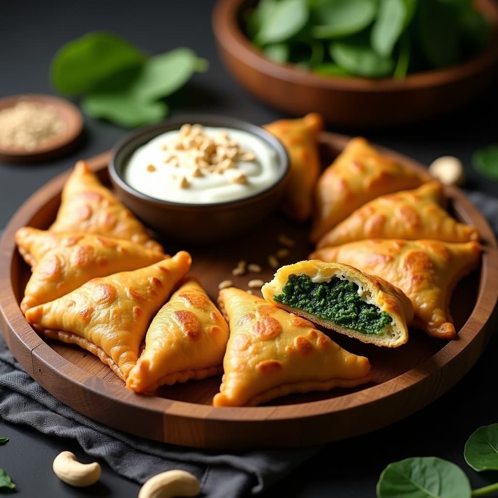 Empanadillas de Mijo y Espinacas con Relleno de Queso de Anacardo: Receta Senegalesa Vegana