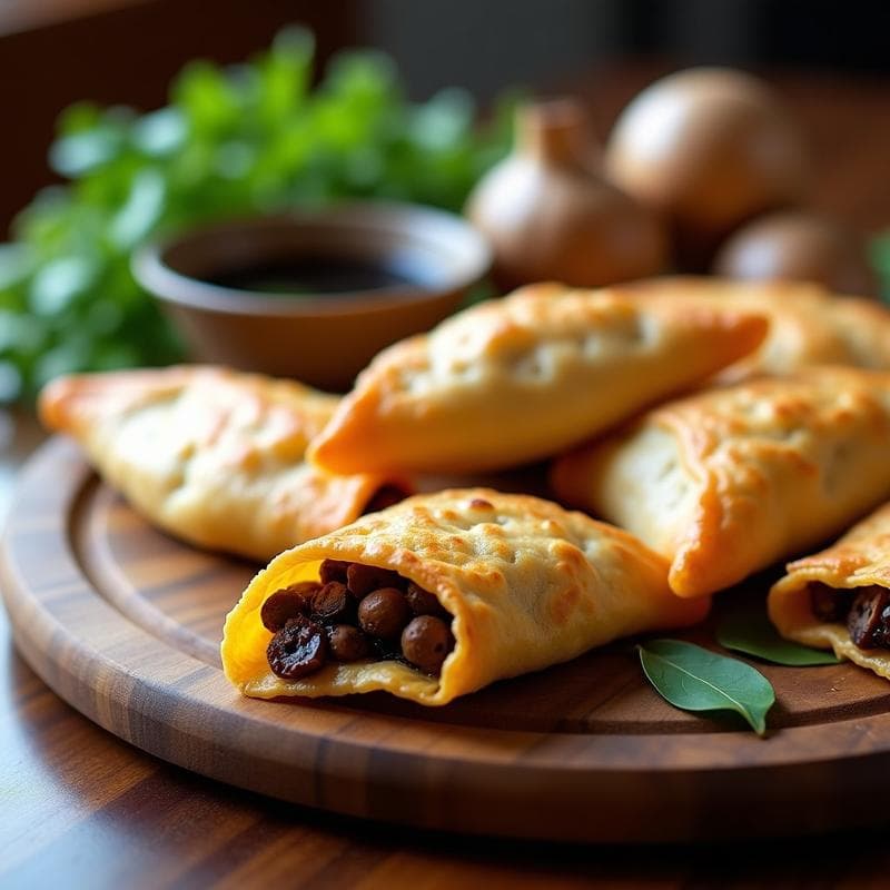 Empanadillas de Mijo y Champiñones Portobello: Receta Vegana en Thermomix con Sabor Umami