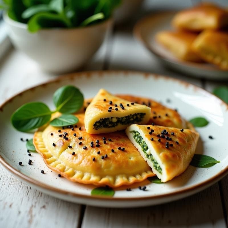 Empanadillas de Moringa y Queso Halloumi: Receta en Thermomix Sin Harina y Crujiente