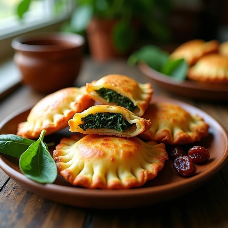 Empanadillas de Masa de Ñame con Relleno de Espinacas y Pasas: Receta Colombiana en Airfryer