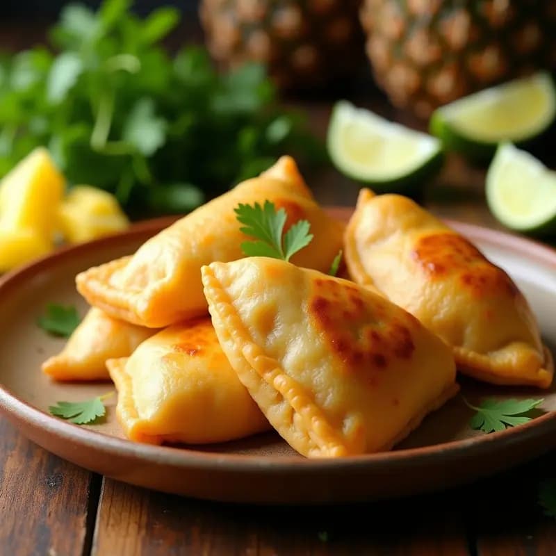 Empanadillas de Piña y Jalapeño con Masa de Yuca: Aperitivo Colombiano Picante y Dulce