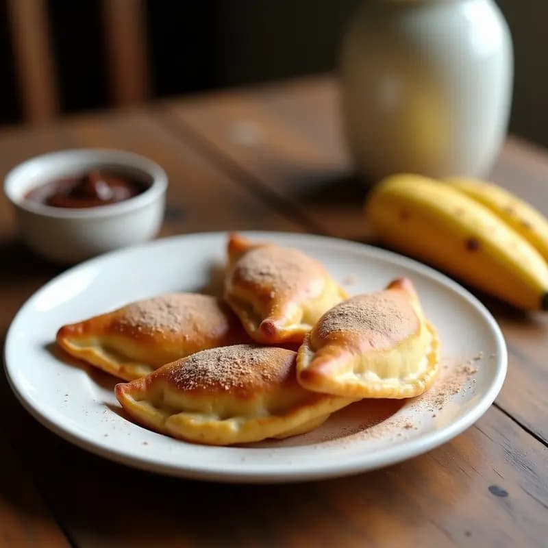 Empanadillas de Plátano Macho y Nutella: Postre Crujiente y Dulce en Airfryer