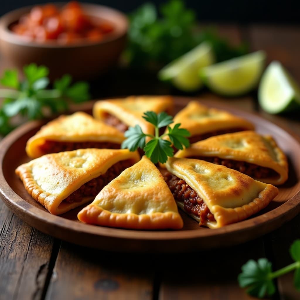 Empanadillas de Masa de Plátano Verde con Relleno de Carne de Cerdo Adobada: Receta Dominicana en Airfryer