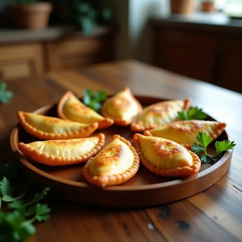 Empanadillas de Pollo al Curry y Pasas: Receta Británica con Toque Internacional en Airfryer