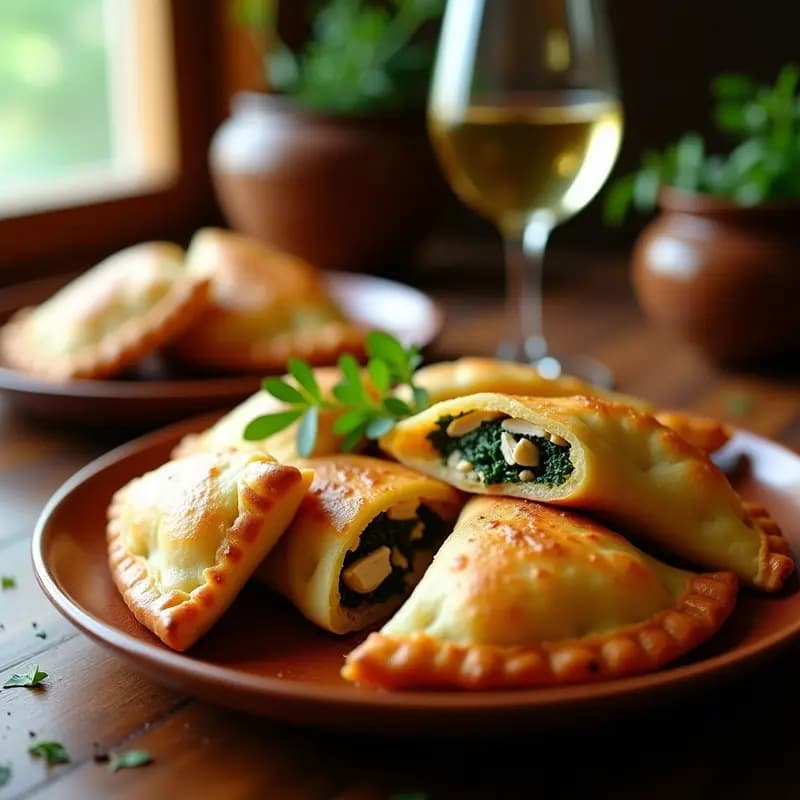 Empanadillas de Pollo al Vino Blanco y Espinacas: Receta Española en Airfryer con Masa Integral