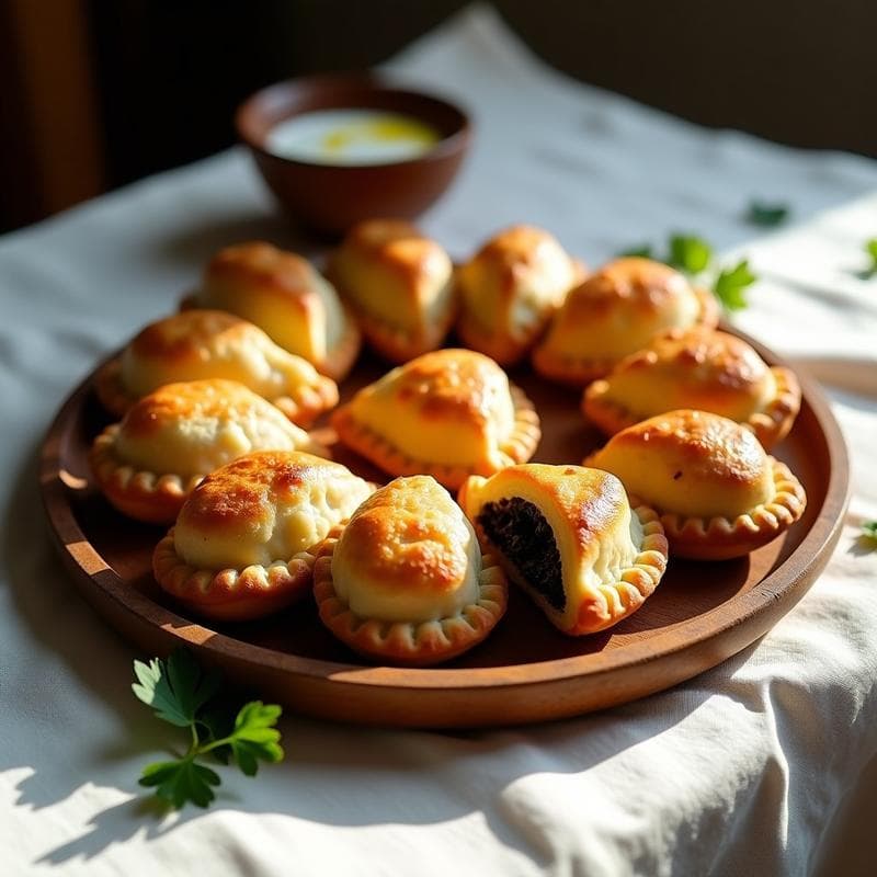 Empanadillas de Pulpo y Tinta de Calamar: Receta Galleta Crujiente y alta en Hierro en Airfryer