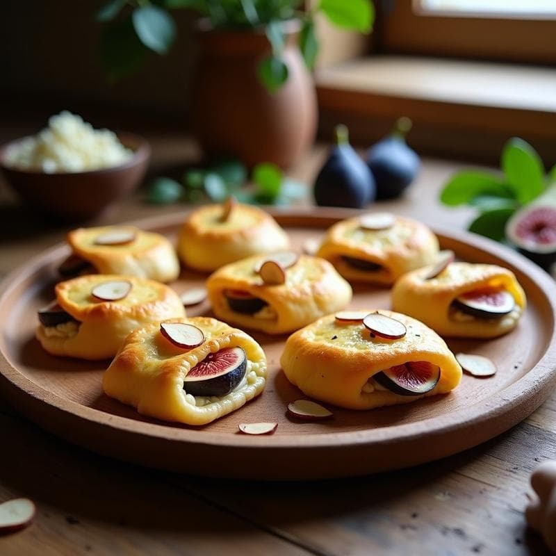 Empanadillas de Queso Azul y Higueras con Masa de Almendra: Receta Española Sin Gluten