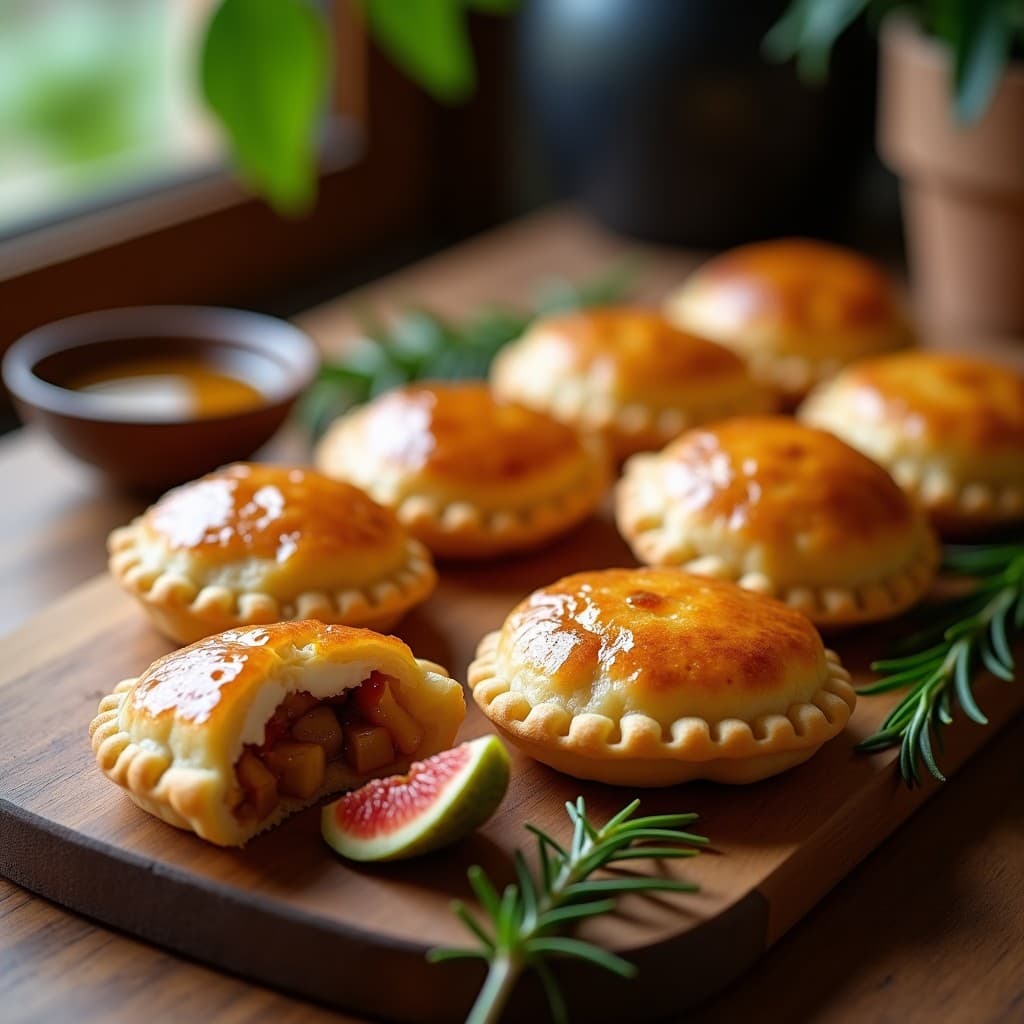 Empanadillas de Queso de Cabra y Higos en Miel de Eucalipto: Receta en Thermomix Sin Amasar