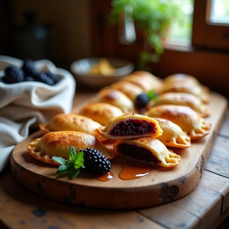 Empanadillas de Carne de Res y Moras: Receta Argentina en Airfryer con Toque Frutal