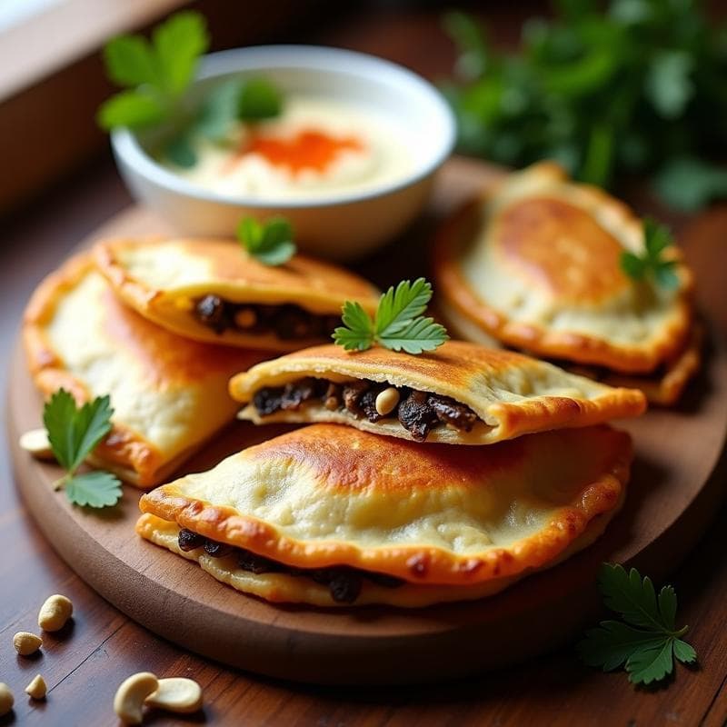 Empanadillas de Setas Portobello y Queso de Anacardo: Receta Vegana en Airfryer