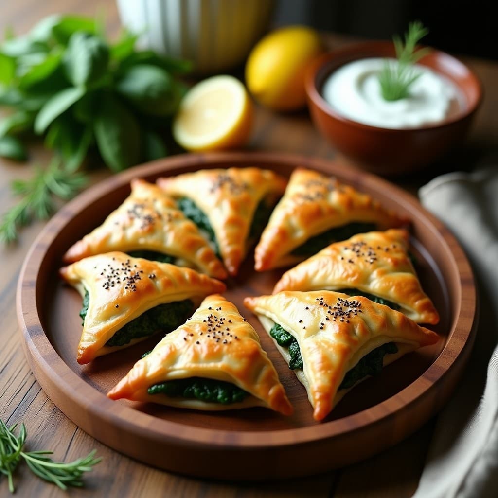 Empanadillas de Spanakopita con Masa de Filo Integral: Receta Griega en Airfryer
