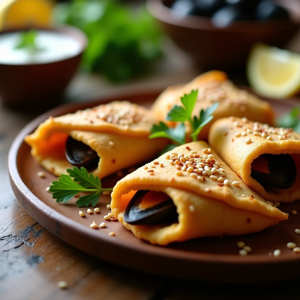 Empanadillas de Harina de Teff y Mejillones al Vapor: Receta Etíope Alta en Hierro en Airfryer