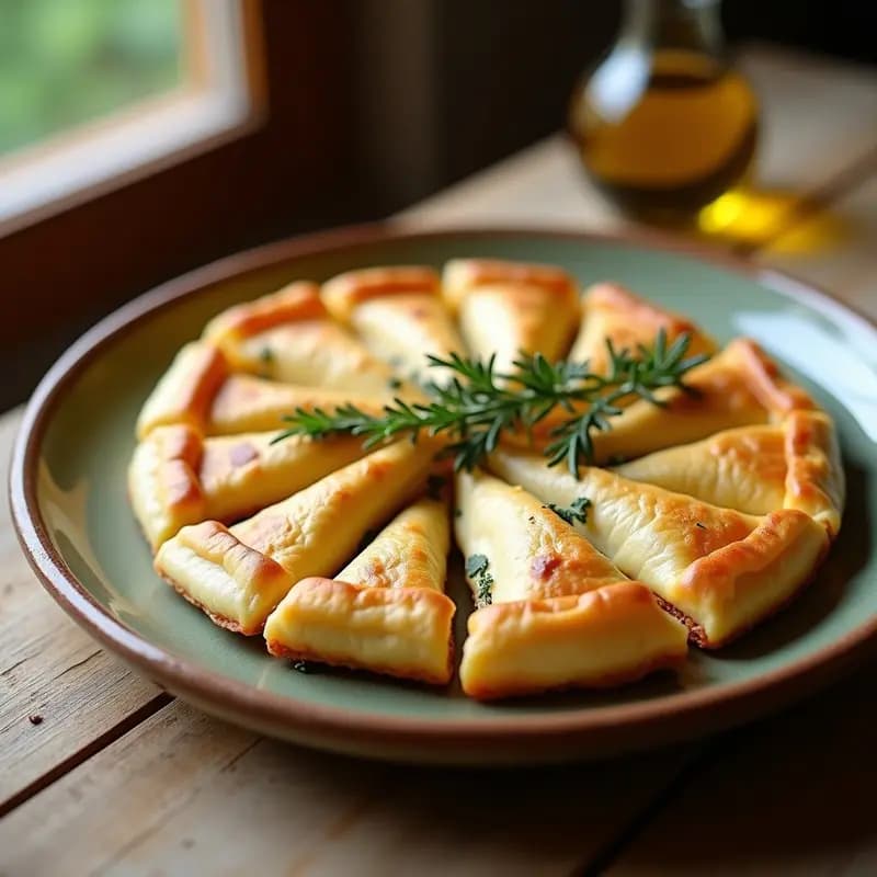 Timo Empanizes me Tyri: Empanadillas Griegas de Queso Feta y Hierbas en Airfryer
