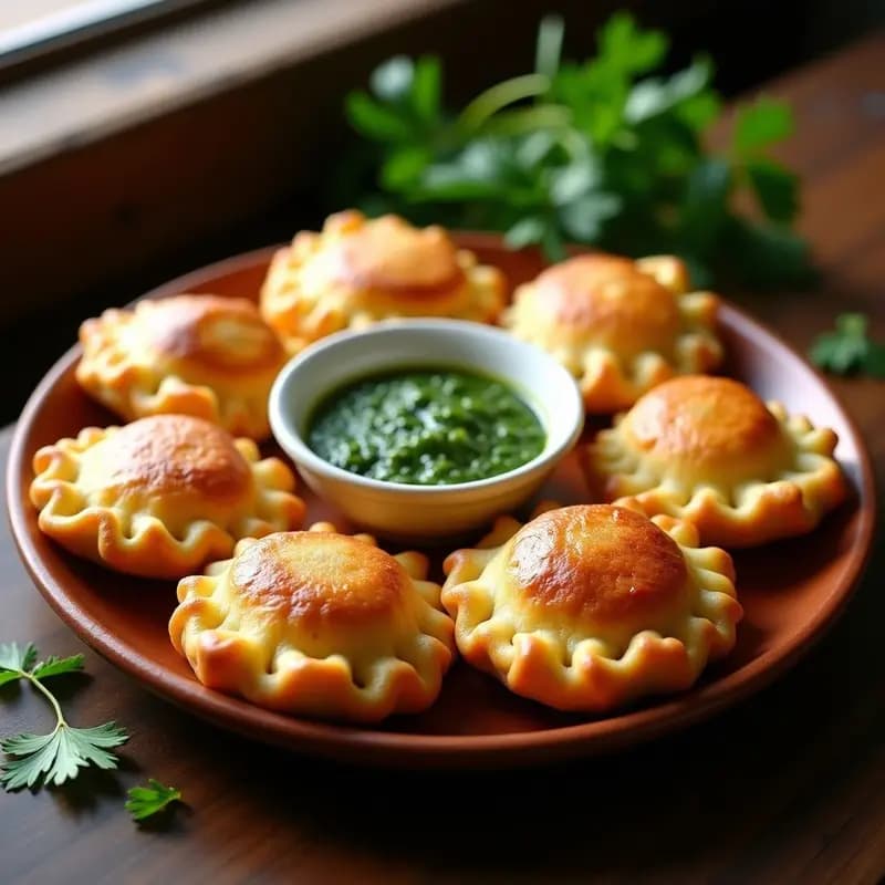 Empanadillas de Yuca y Carne de Res con Salsa Chimichurri: Receta Colombiana Sin Gluten