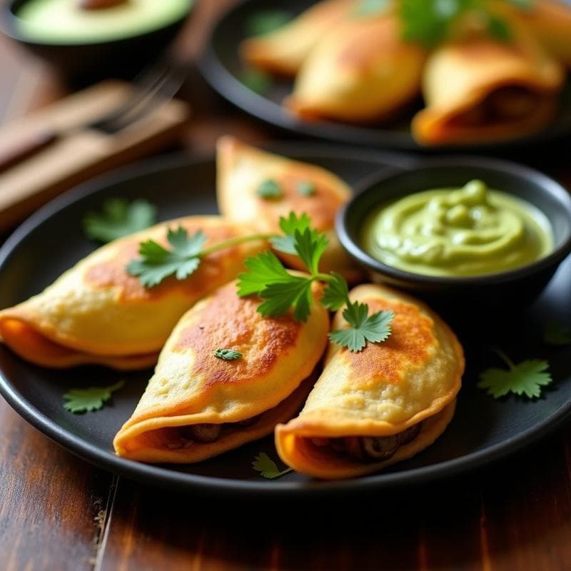 Empanadillas de Yuca Rellena de Champiñones y Queso de Caju: Receta Colombiana Sin Gluten