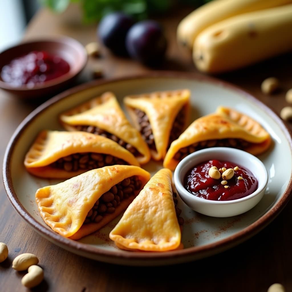 Empanadillas de Yuca y Morcilla Vegana con Salsa de Ciruela: Receta Colombiana Innovadora