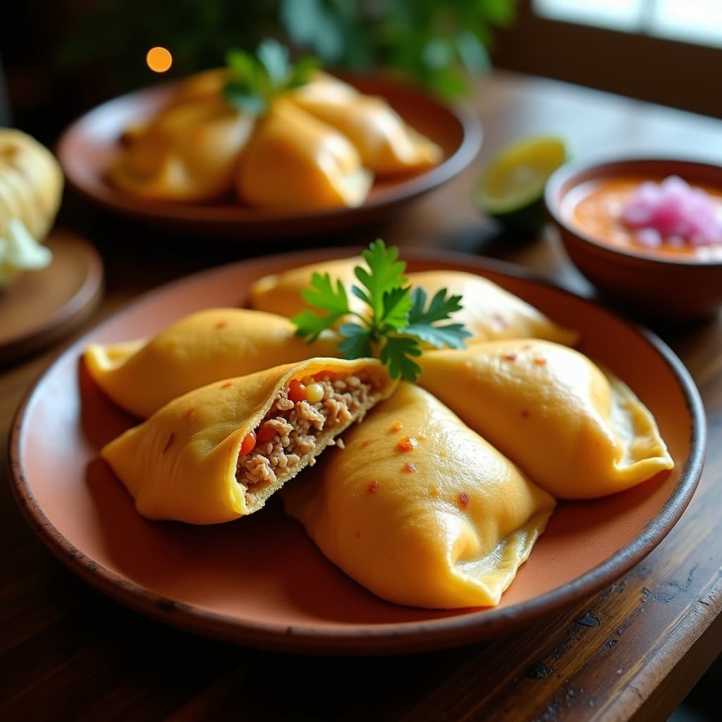 Empanadillas de Yuca y Pollo al Ají Panca: Receta en Olla Exprés con Toque Peruano