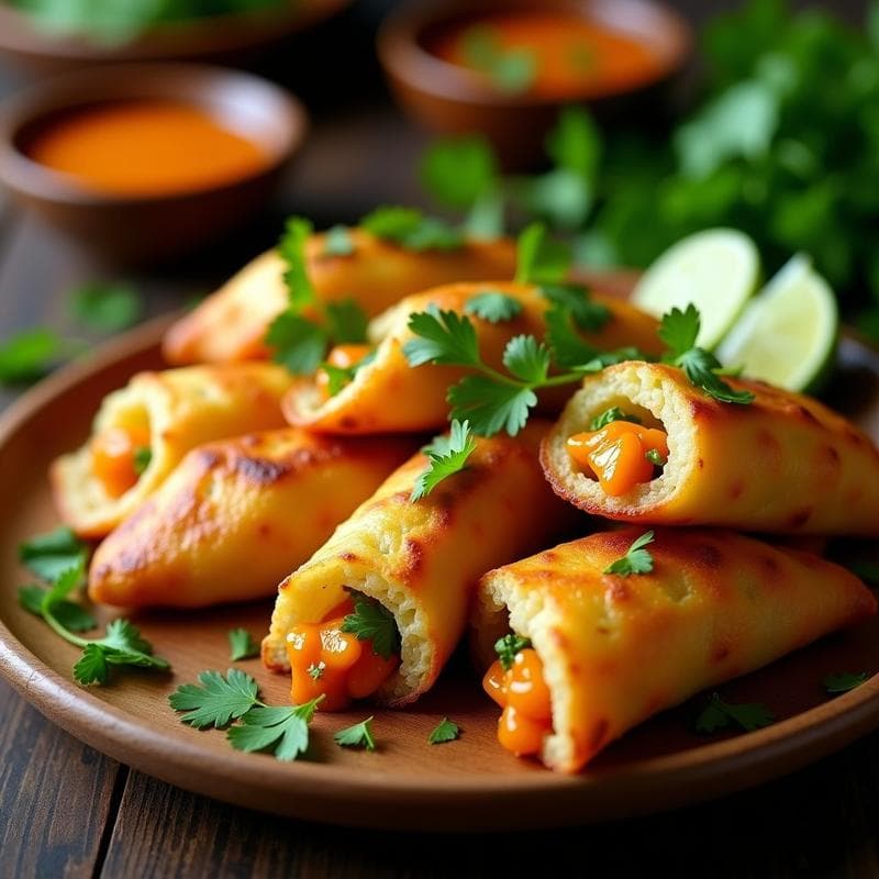 Empanadillas de Yuca Rellenas de Pollo al Curry y Cilantro: Receta Colombiana en Airfryer Sin Aceite