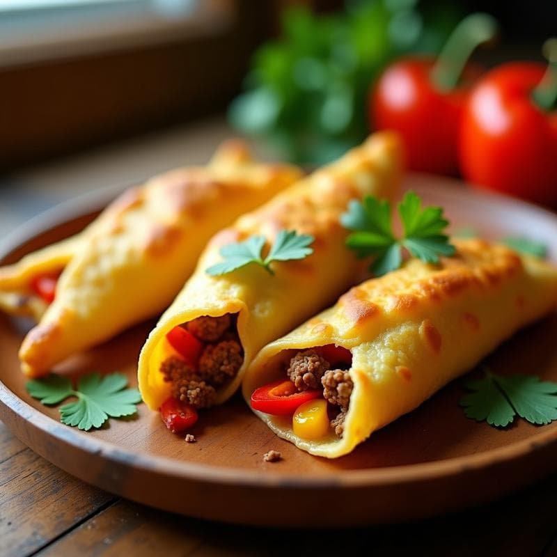Empanadillas de Masa de Yuca Rellenas de Carne de Soja y Pimientos: Receta Colombia Sin Gluten en Airfryer