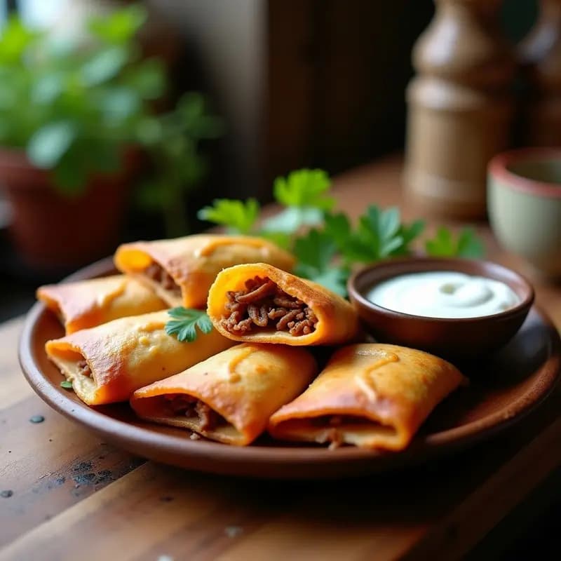 Empanaditas de Masa de Arroz Morado con Relleno de Jackfruit y Queso Vegano: Receta Filipina en Airfryer