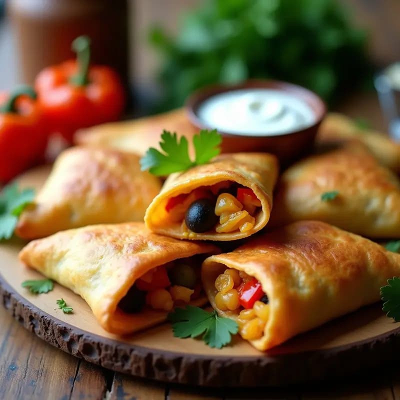 Empanaditas de Masa de Arroz Rellenas de Pollo al Curry y Pimientos: Receta Argentina Sin TACC en Airfryer