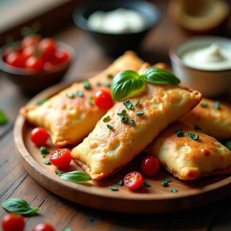 Empanaditas de Masa de Camelina y Queso de Almendras: Snack Sin Gluten y Keto en Airfryer