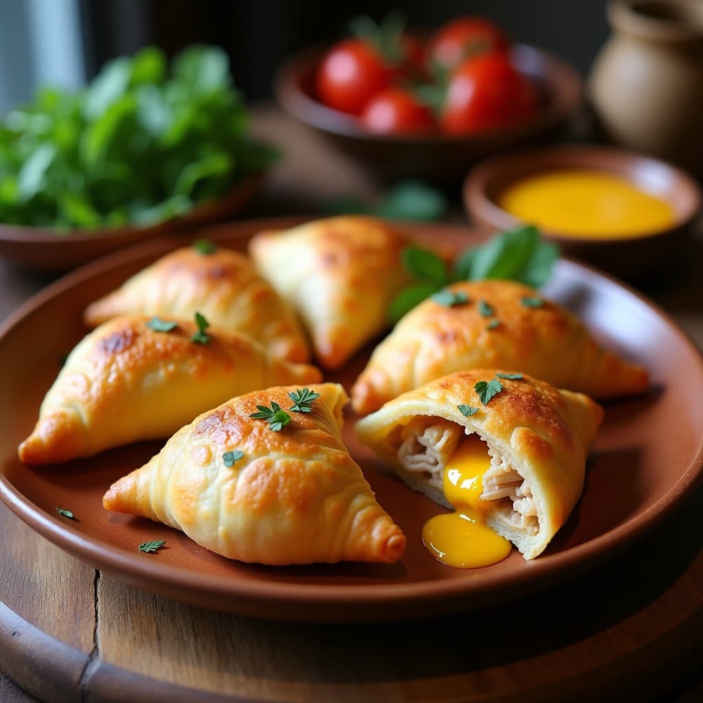 Empanaditas de Masa de Cañihua Rellenas de Pollo y Queso: Receta Peruana en Airfryer