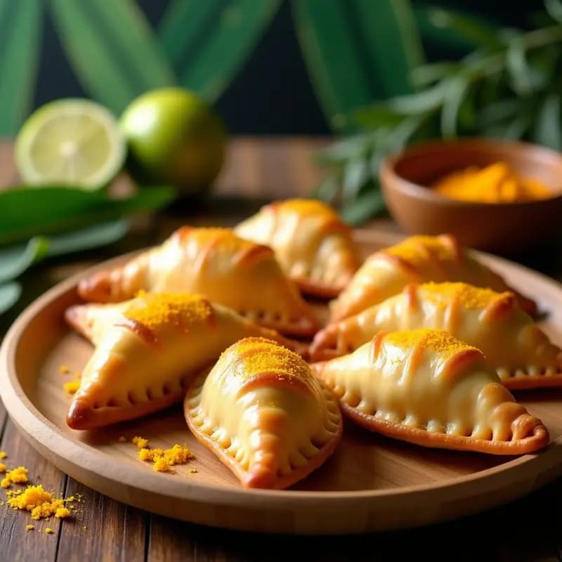 Empanaditas de Mango y Queso de Cúrcuma: Receta Filippina Sin Horno en Airfryer