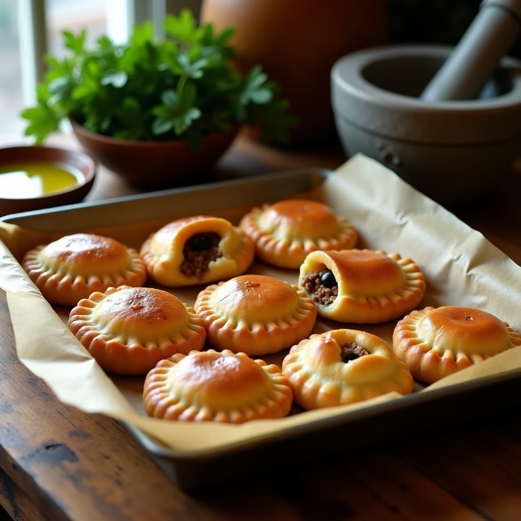 Empanaditas de Masa de Yuca Rellena de Carne Molida y Aceitunas: Receta Argentina Sin Gluten en Horno