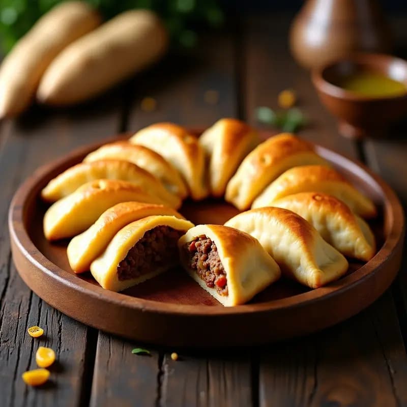 Empanaditas de Masa de Yuca con Relleno de Carne y Pasas: Receta Paraguaya Tradicional