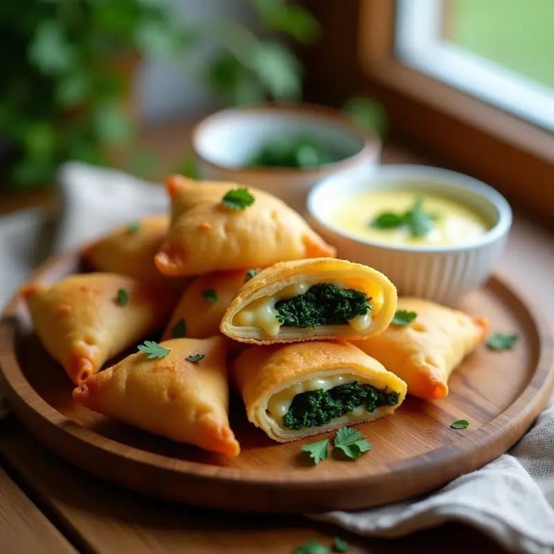 Empanaditas de Yuca y Espinacas con Queso de Mandioca: Receta Brasileira Sin Gluten en Airfryer
