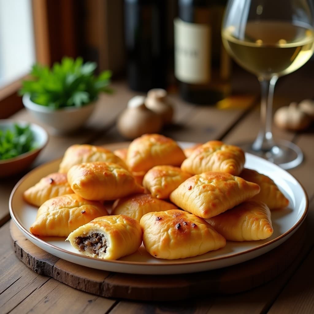 Empanaditas de Yuca y Hongos Shiitake al Vino Blanco: Receta Argentina en Airfryer