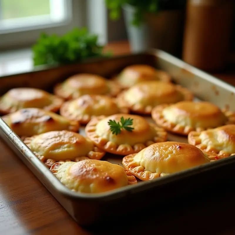 Empanaditas de Masa de Yuca Rellena de Hongos Ostra y Queso de Castañas: Receta Sin Gluten al Horno