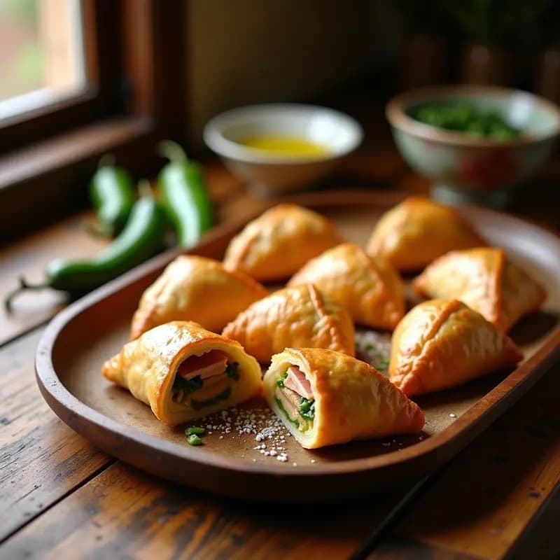 Empedanadas de Atún con Pimiento del Padrón: Receta de Tapa Canaria en Hojaldre