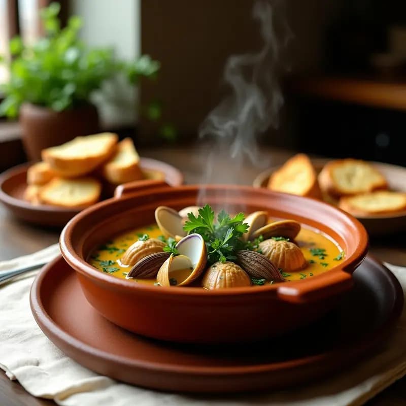 Empedrado de Almejas: Receta Murciana de Marisco con Ajo y Perejil