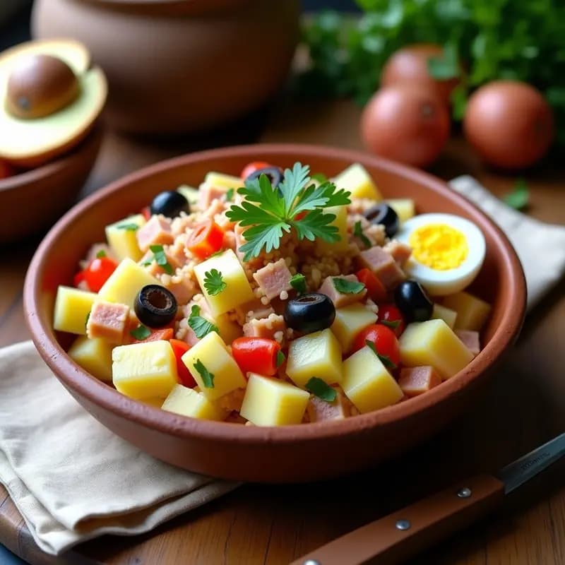 Empedrado de Atún, Huevo y Patata: Receta de Aprovecho Murciana