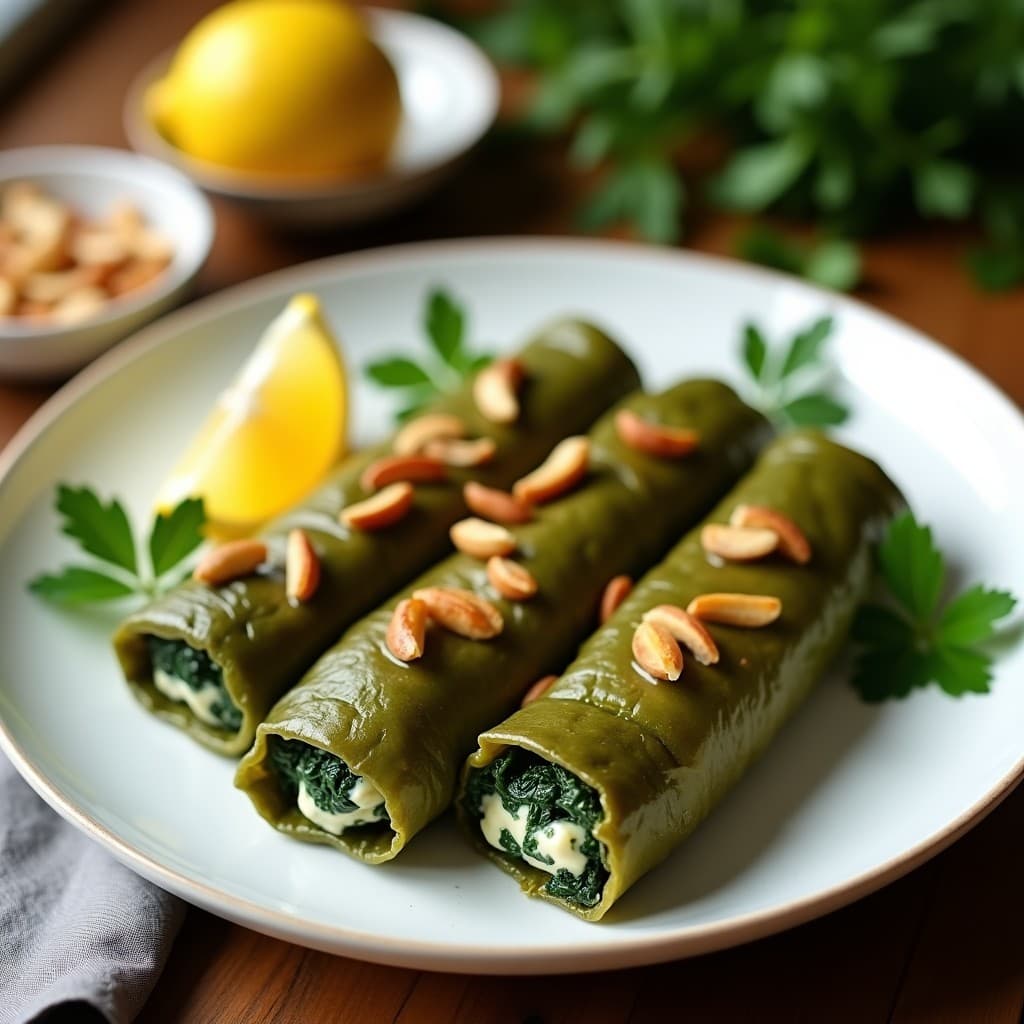 Empanadillas de Hoja de Parra Rellenas de Espinacas y Piñones: Receta Griega en Airfryer