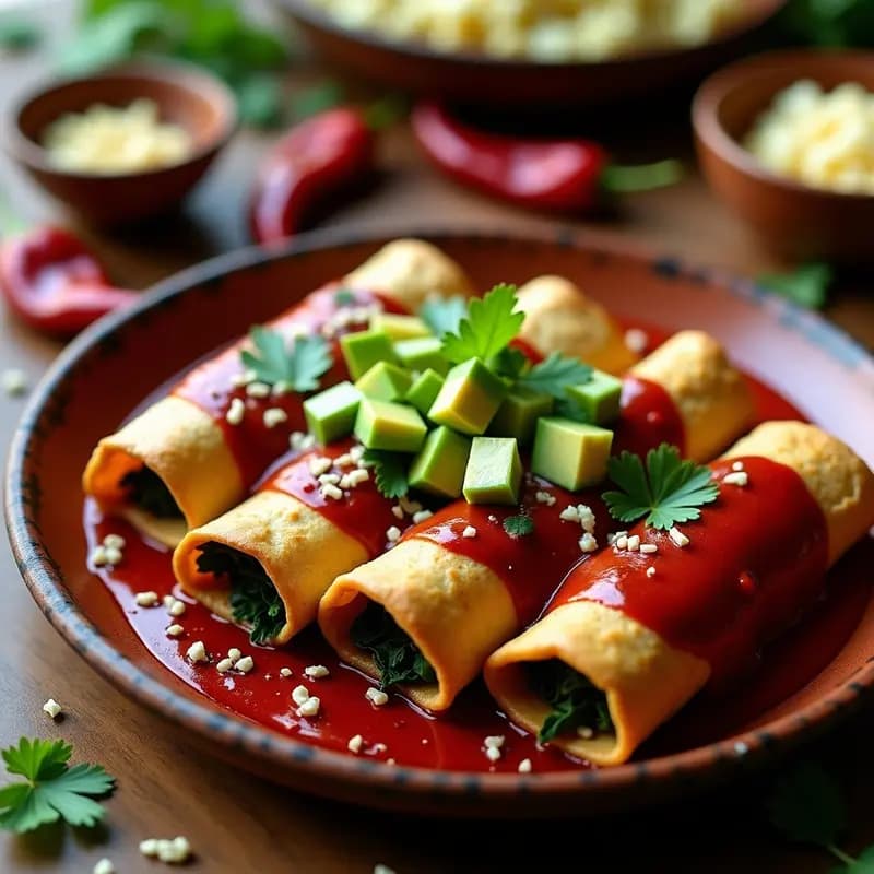 Enchiladas de Col Rizada y Queso de Almendras: Receta Mexicana Vegana y Sin Gluten