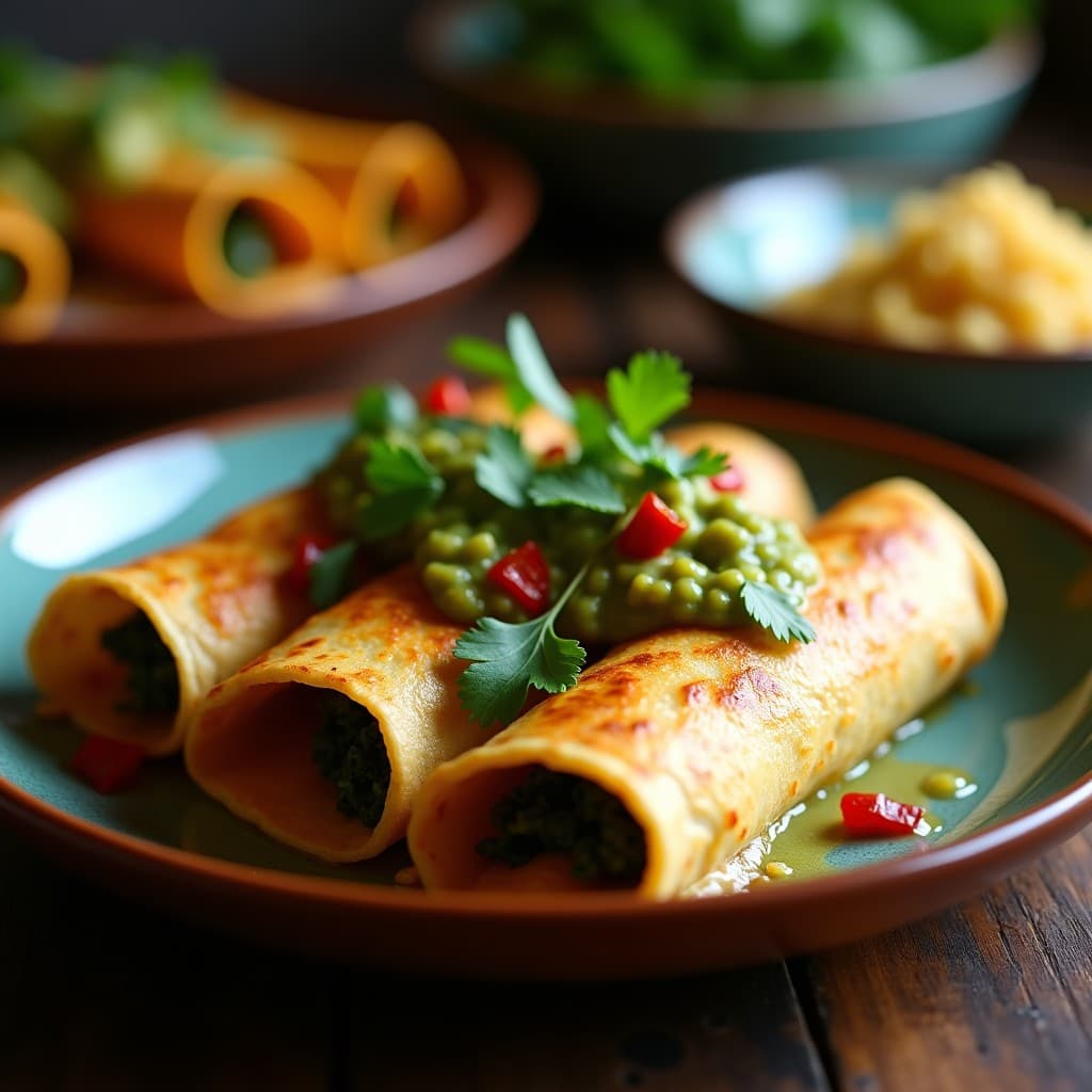 Enchiladas de Col Rizada y Queso Vegano de Anacardos: Receta Mexicana Sin Lácteos en Airfryer