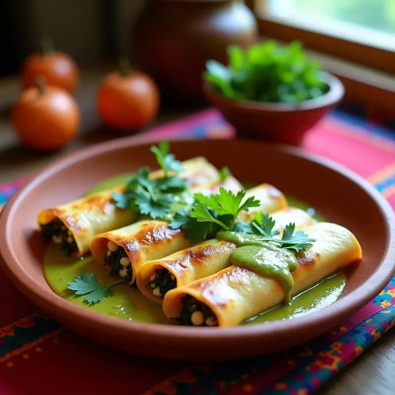 Enchiladas de Espinacas y Queso de Cabra: Receta Mexicana Vegana y Baja en Carbohidratos