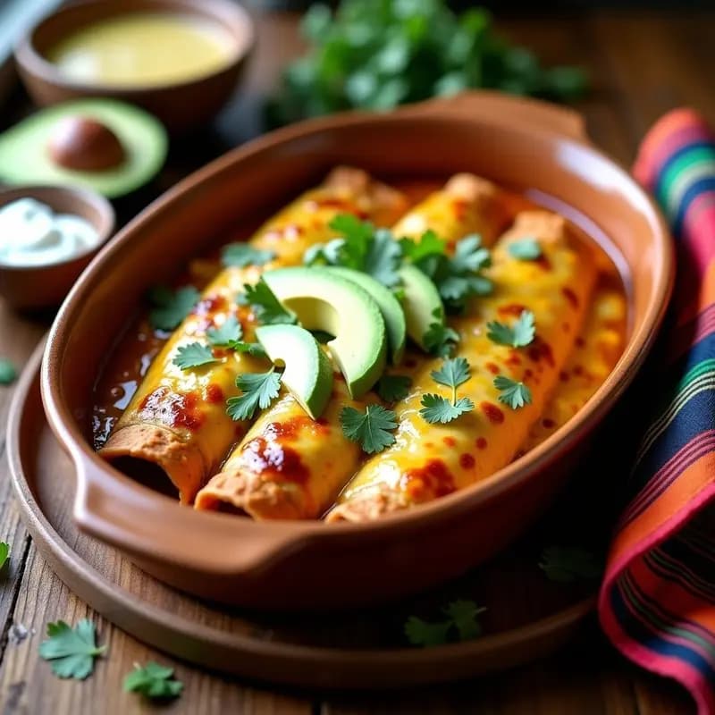 Enchiladas Suizas de Pollo y Champiñones: Receta Mexicana alta en Proteína y Sin Harina