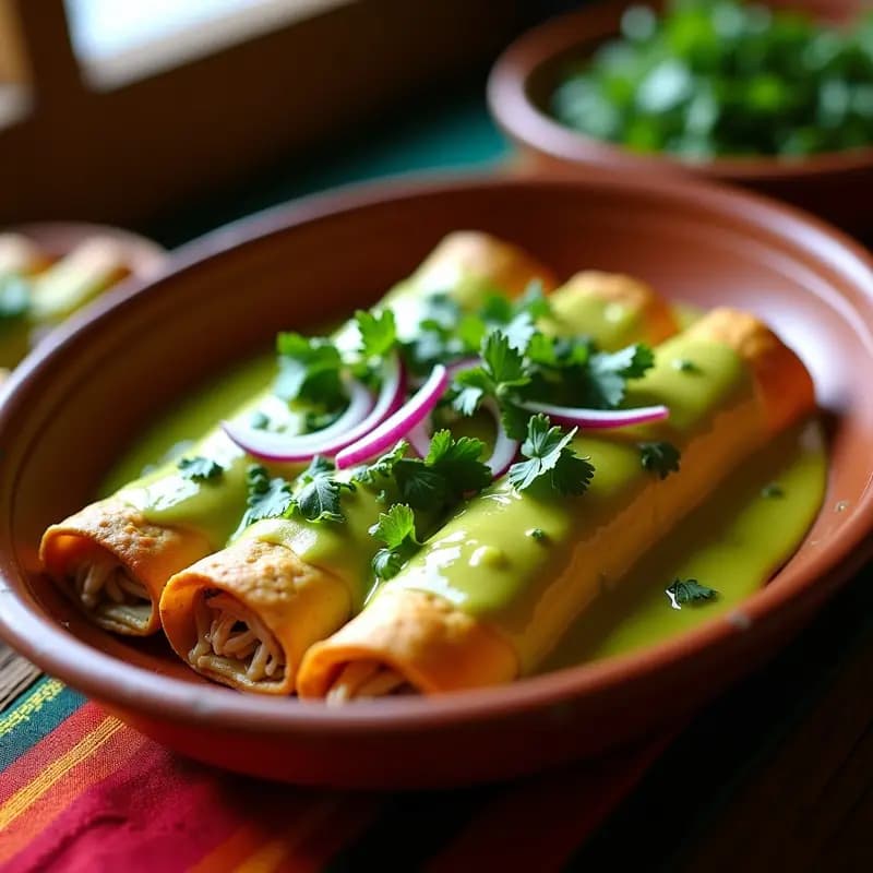 Enchiladas Verdes Veganas con Pollo de Seitán y Queso de Cashew: Receta Mexicana Sin Lactosa