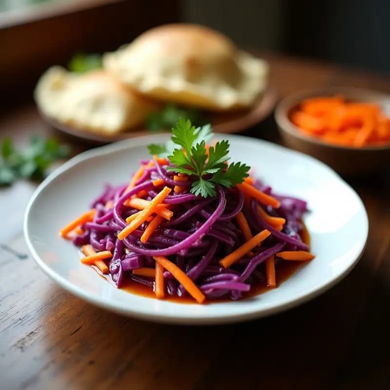 Encurtiido de Repollo Morado y Zanahoria con Vinagreta de Tamarindo: Ensalada Salvadorena Detox