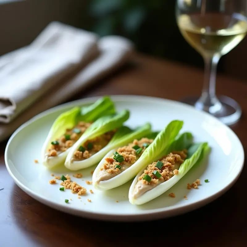 Endibias Rellenas de Brandada de Bacalao Vegana: Entrante Francés con Toque Moral