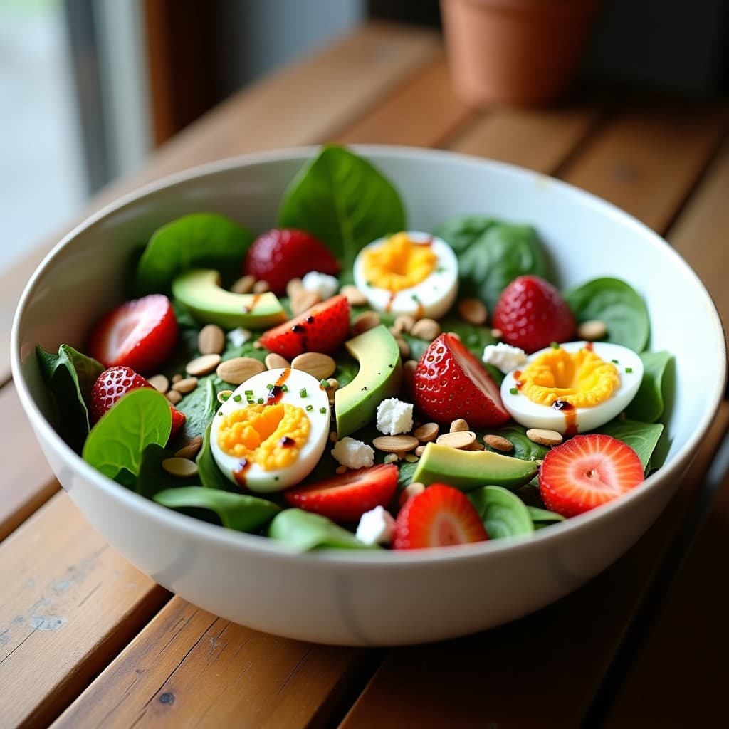 Enemy Salad de Espinacas y Fresas con Aderezo de Vinagre Balsámico: Receta Americana Keto
